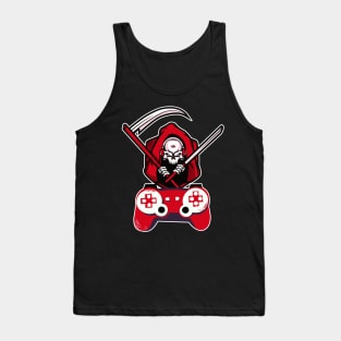 Gaming Skull Mascot Controller Tank Top